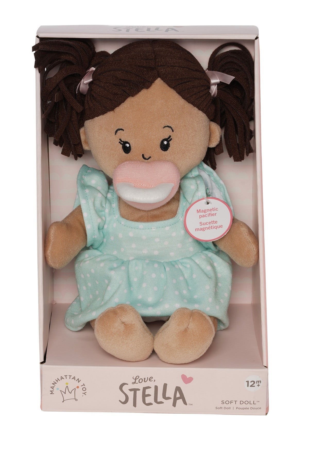 Love, Stella - Doll 12.5" (Light Beige with Brown Pigtails)