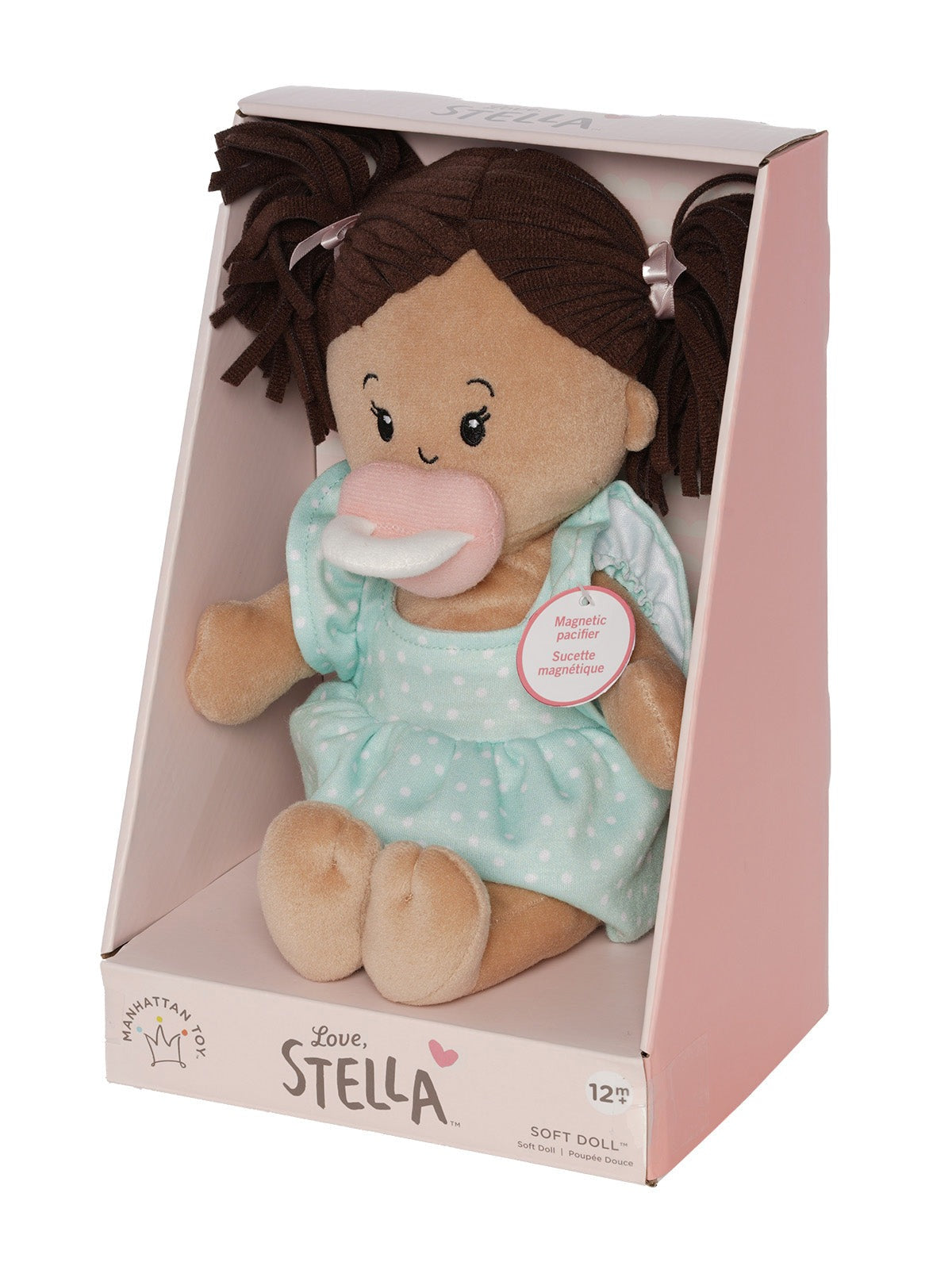 Love, Stella - Doll 12.5" (Light Beige with Brown Pigtails)