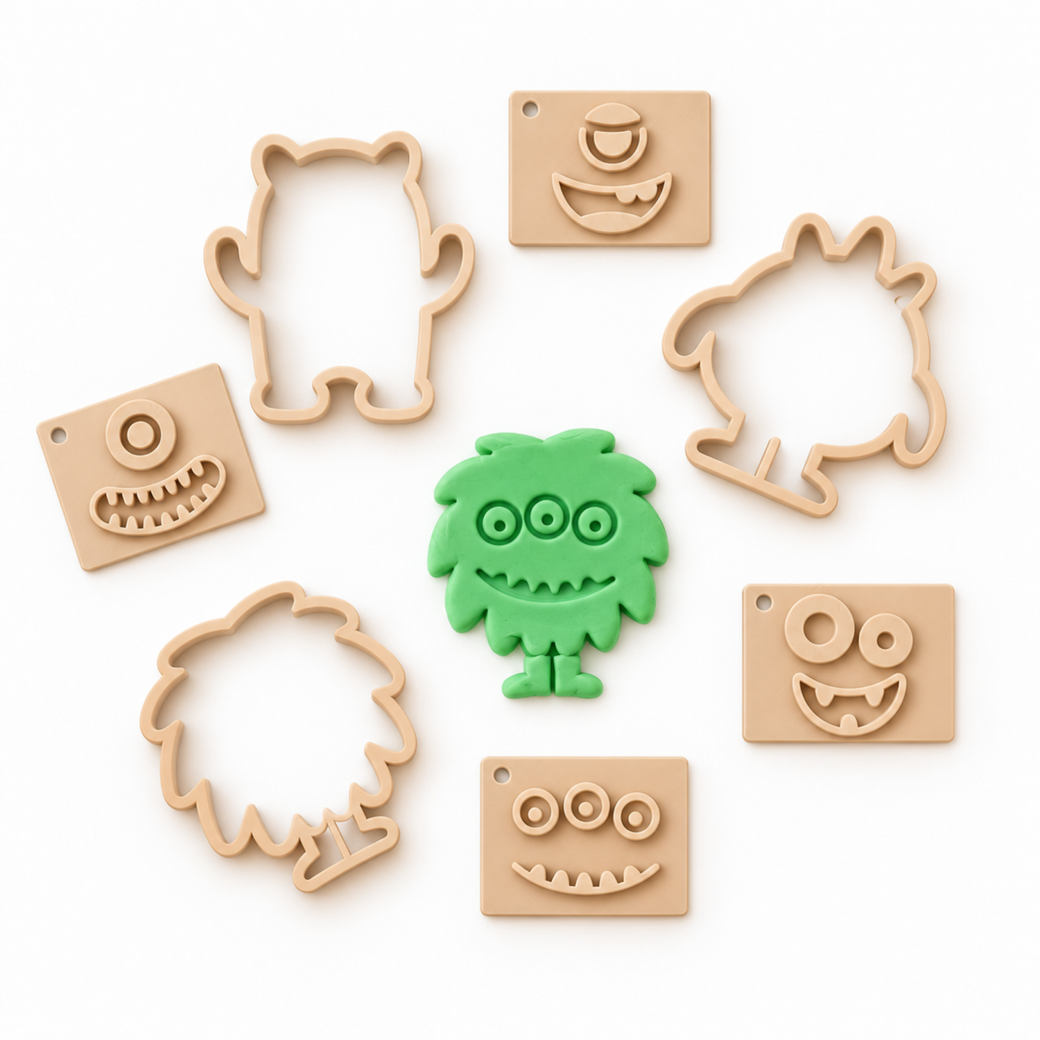 Halloween Monster Eco Playdough Stamp Set (without handle)