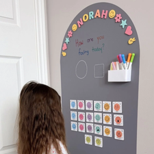 Magic Playwall - Arch Magnetic Wall Decal (Stone Grey)