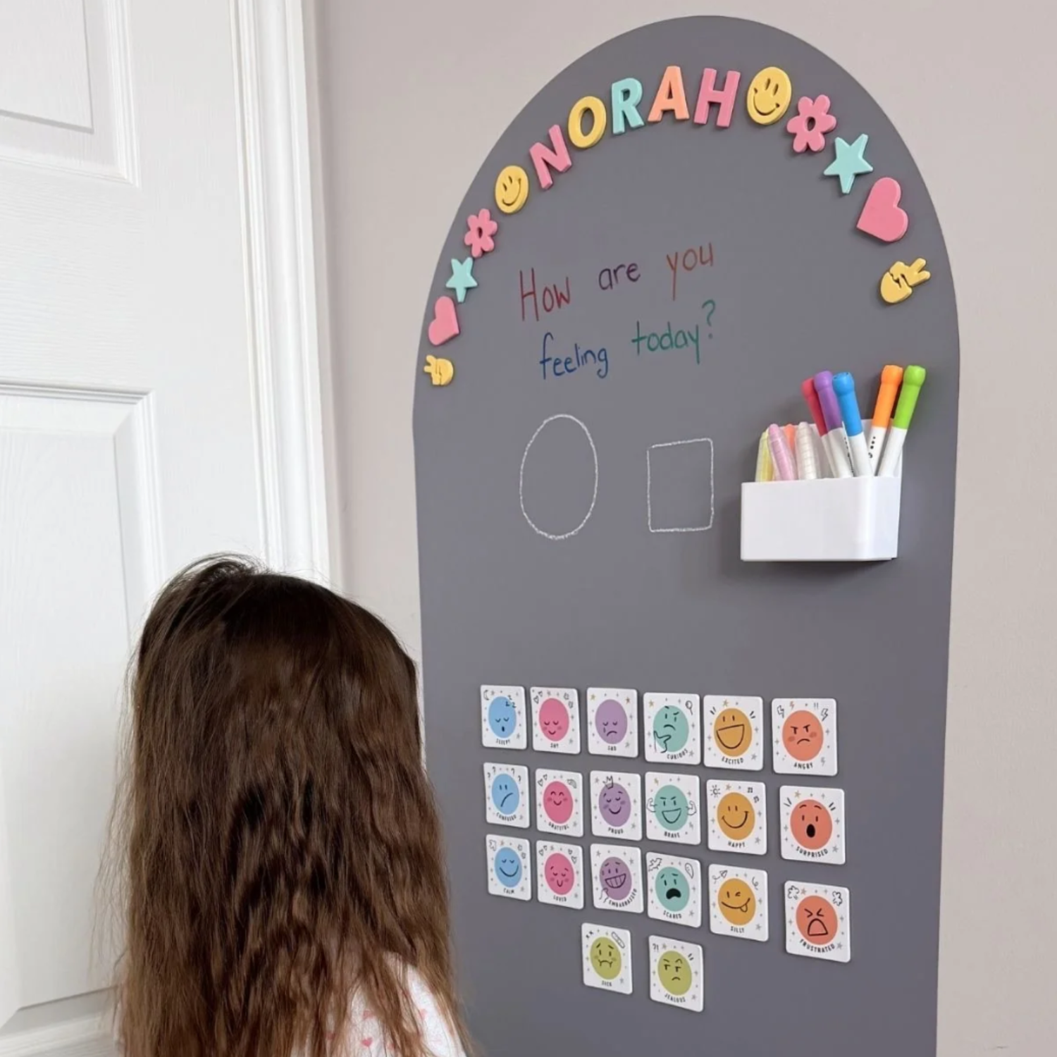 Magic Playwall - Arch Magnetic Wall Decal (Stone Grey)