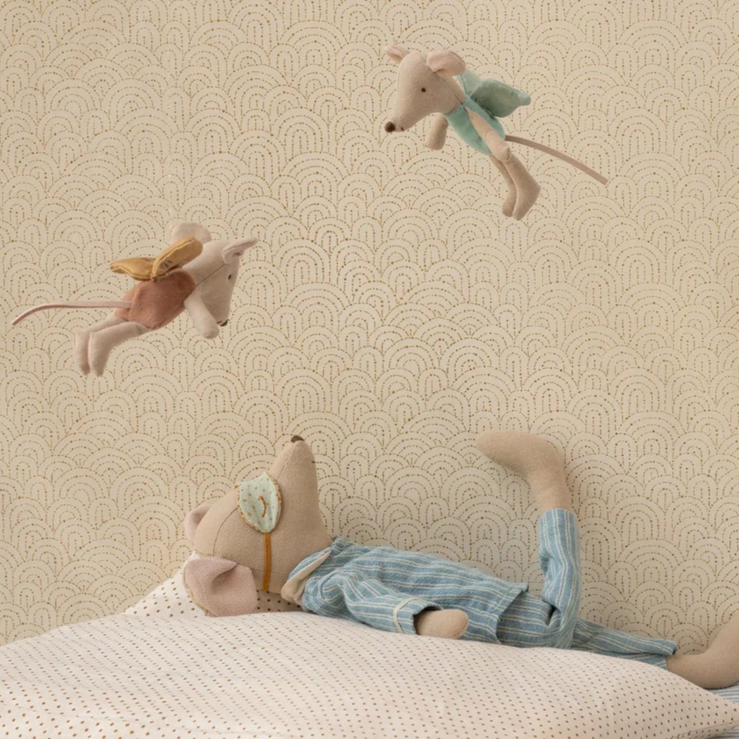 Maileg Mouse in Pajamas (MEDIUM - Boy)