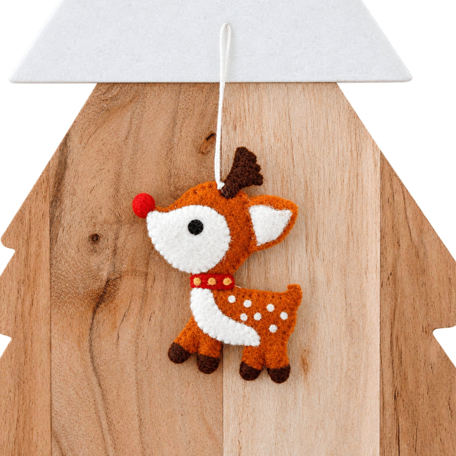 Felt Christmas Deer Ornament