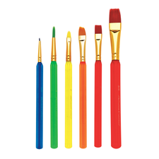 Triangular Paintbrushes, Assorted Sizes (Set of 6)
