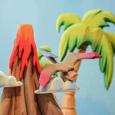 Volcano, Clouds & Lava | Wooden Toy
