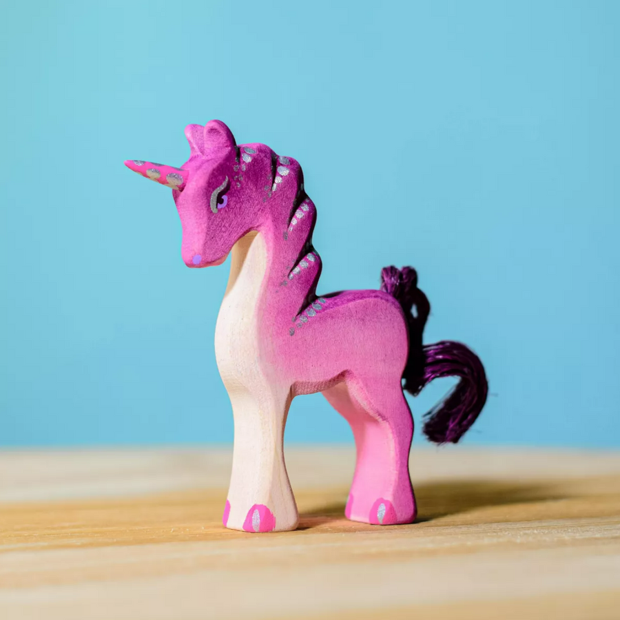 Bumbu Toys Wooden Baby Unicorn (Pink)