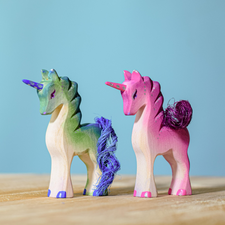 Baby Unicorn (Blue & Green) | Wooden Toy