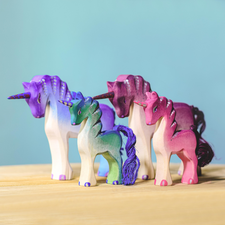 Baby Unicorn (Blue & Green) | Wooden Toy