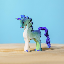 Baby Unicorn (Blue & Green) | Wooden Toy