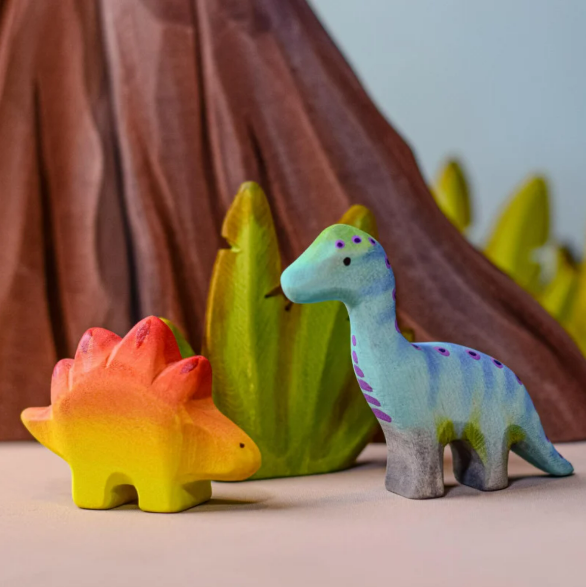 Bumbu Toys Wooden Baby Brontosaurus Dinosaur