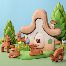 Bumbu Toys Wooden Hut in the Forest