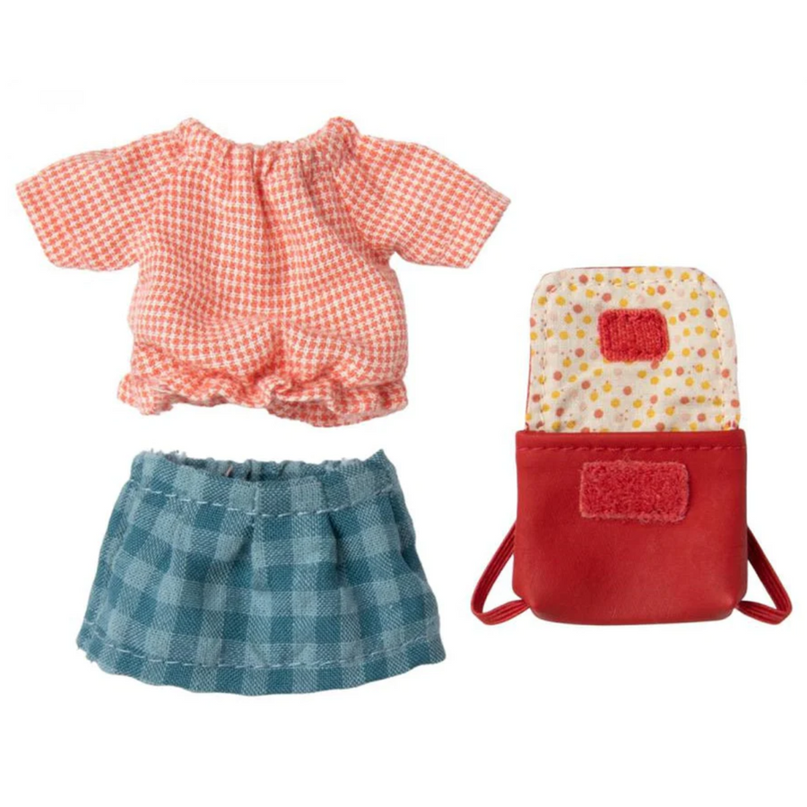 Maileg Tricycle Mouse with Red Bag (Big Sister)