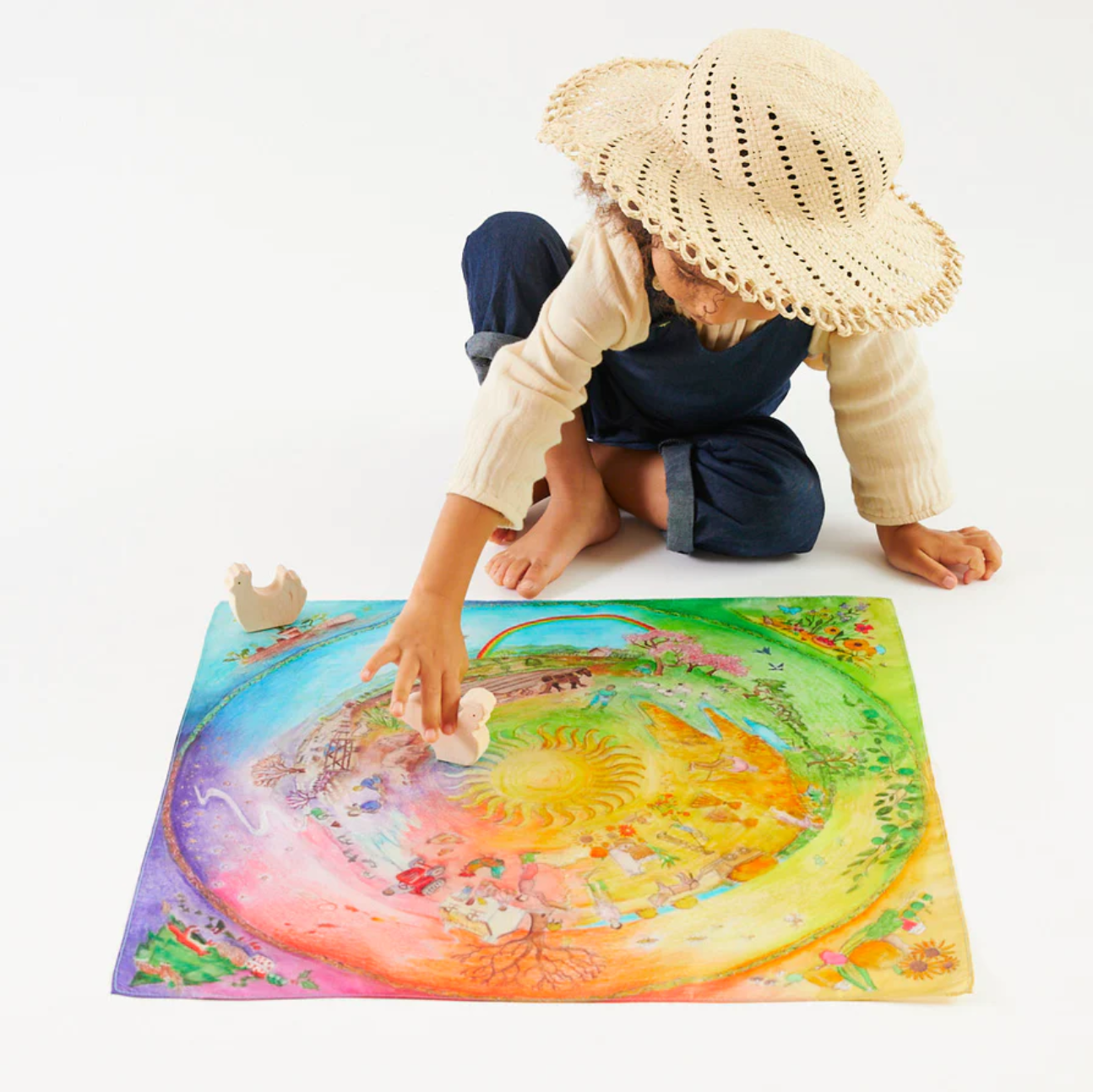 Sarah's Silks Around the Year on the Farm Playsilk (MINI)