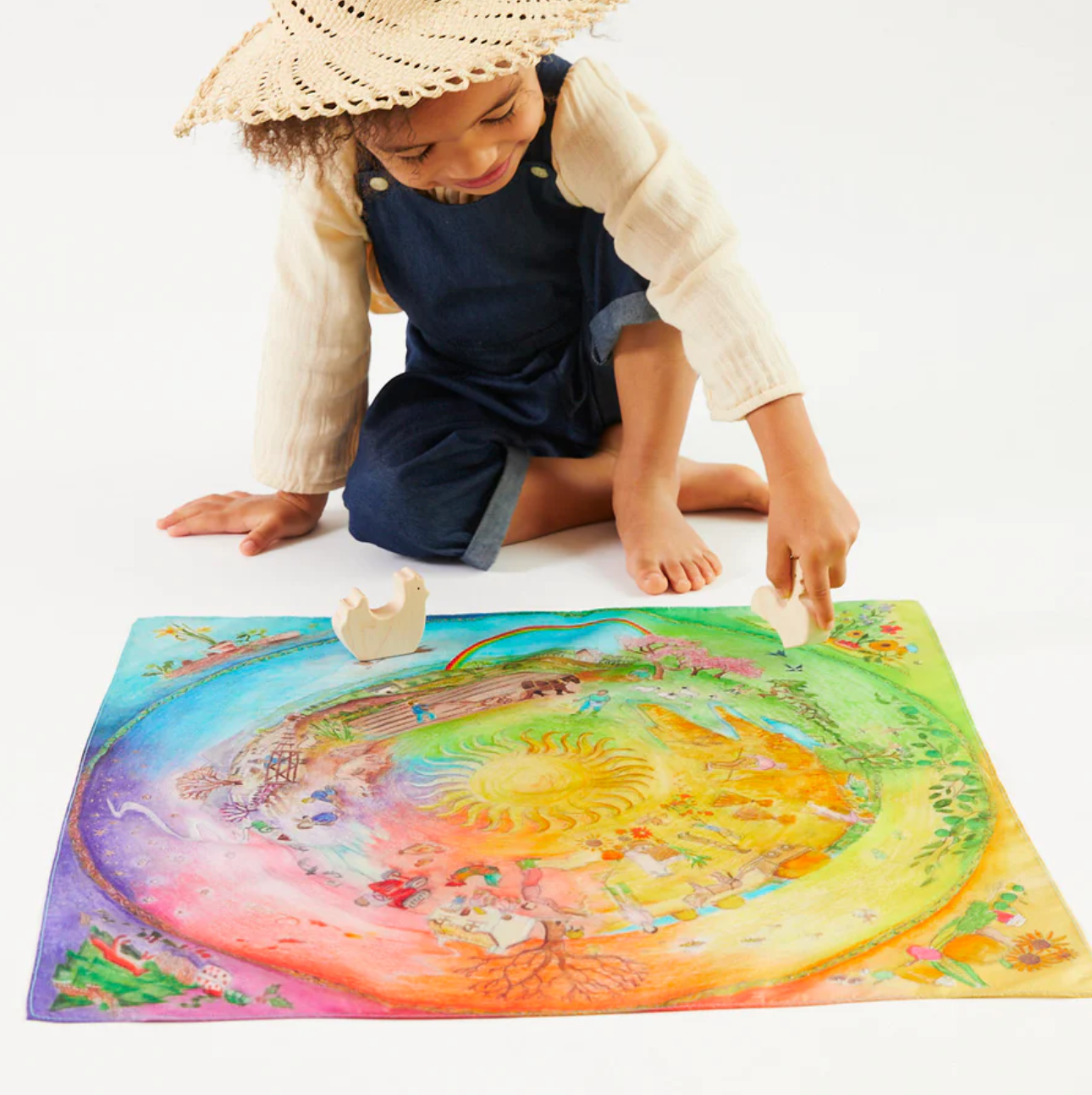 Sarah's Silks Around the Year on the Farm Playsilk (MINI)