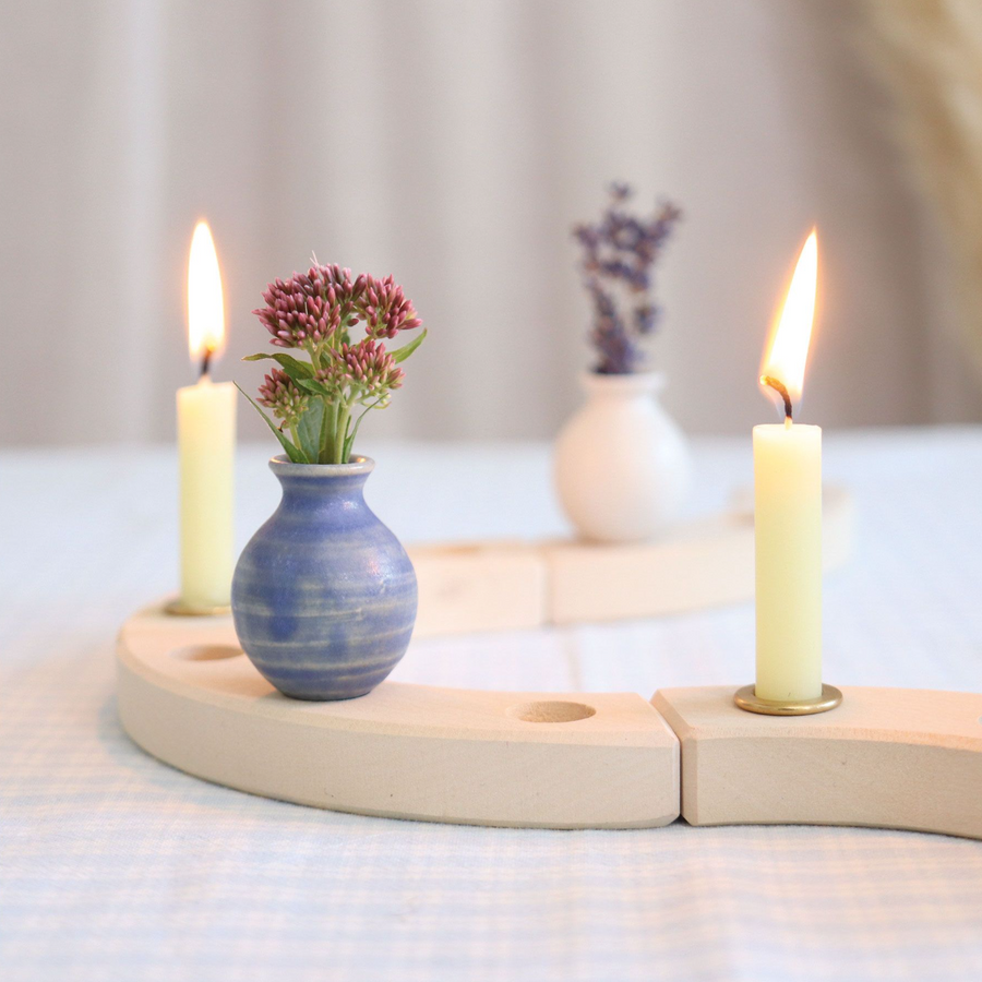 Grimm's Celebration Ring Deco Brass Candle Holder