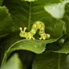 Wooden Caterpillar Miniature Caterpillar Figure