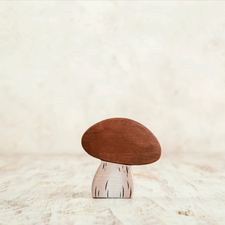 Wooden Caterpillar Brown Cap Mushroom