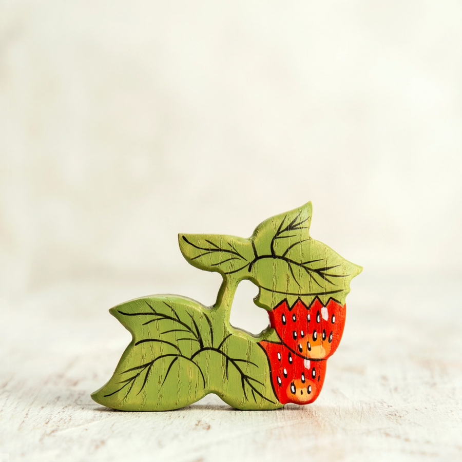 Wooden Caterpillar Toy Strawberry Figure