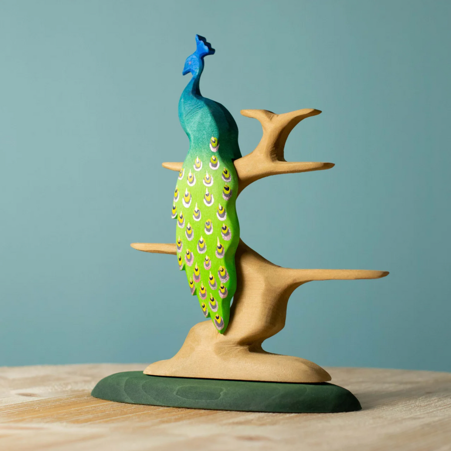 Wooden Peacock