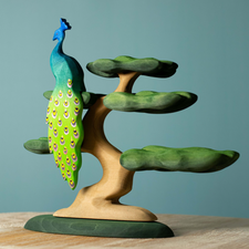 Wooden Peacock