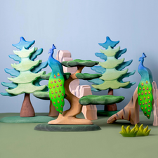 Wooden Peacock