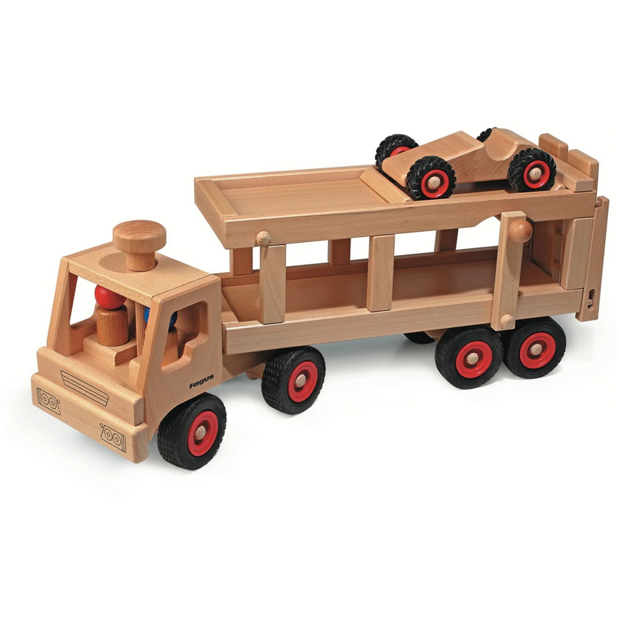 PRE-ORDER Fagus Car Transporter | Wooden Toy Vehicle