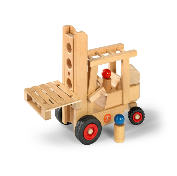 fagus ファーグス ブナの木で作られた働く車 フォークリフト トラック Fagus Forklift | Construction Toy Vehicle | The Playful Peacock