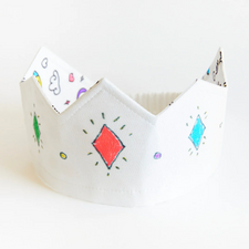 Rainbow Sky Coloring Crown and Markers Set