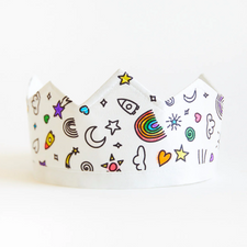 Rainbow Sky Coloring Crown and Markers Set