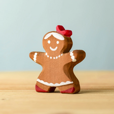 Gingerbread Cookie (Girl) | Wooden Christmas Toy