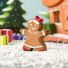 Gingerbread Cookie (Girl) | Wooden Christmas Toy