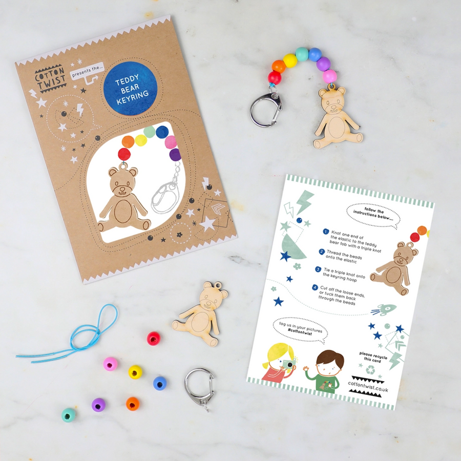 Make Your Own Teddy Bear Keyring Craft Kit
