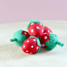 Felt Strawberries (Set of 5) | Play Food