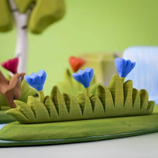Grass with Blue Flowers (Large) | Wooden Toy