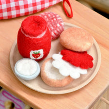 Felt Strawberry Jam and Scones Set | Play Food
