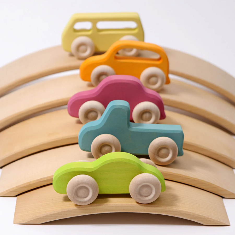 Grimm's Wooden Slimline Cars (5pcs)