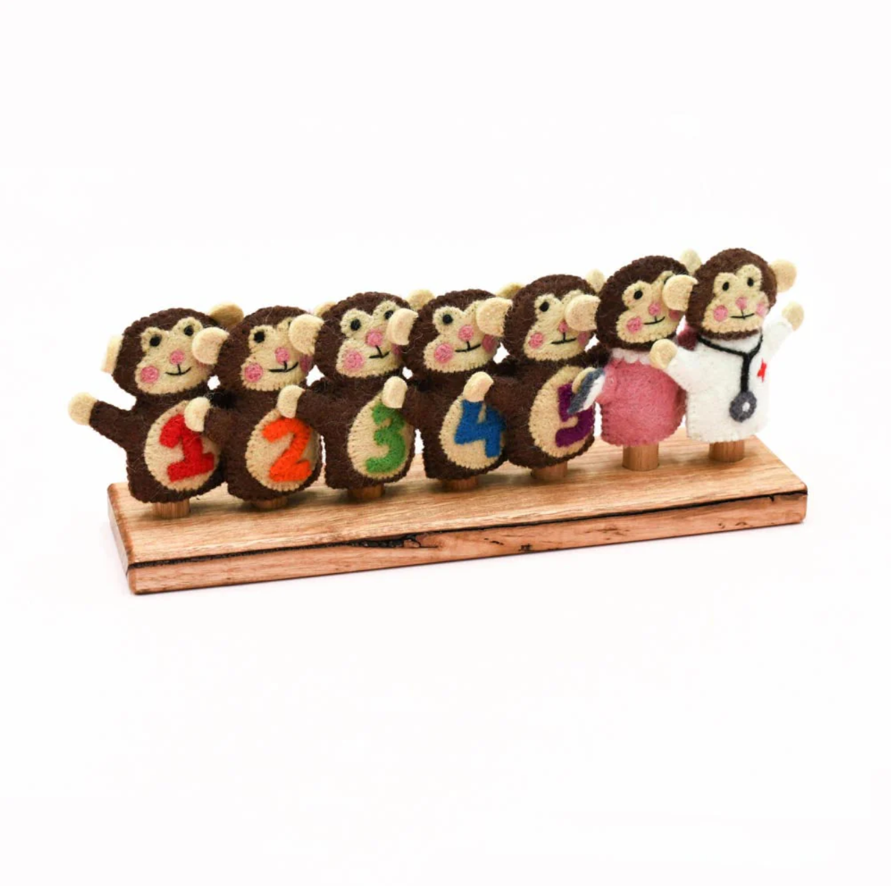 Five Little Monkeys Finger Puppets Set