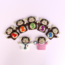 Five Little Monkeys Finger Puppets Set