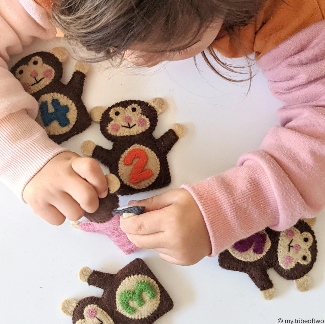 Five Little Monkeys Finger Puppets Set