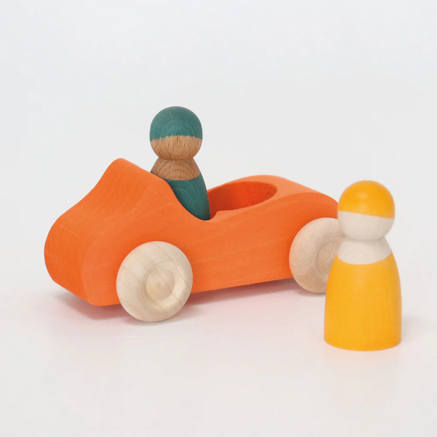 Grimm's Large Convertible Car with Two Rainbow Friends (Orange)