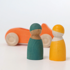 Grimm's Large Convertible Car with Two Rainbow Friends (Orange)
