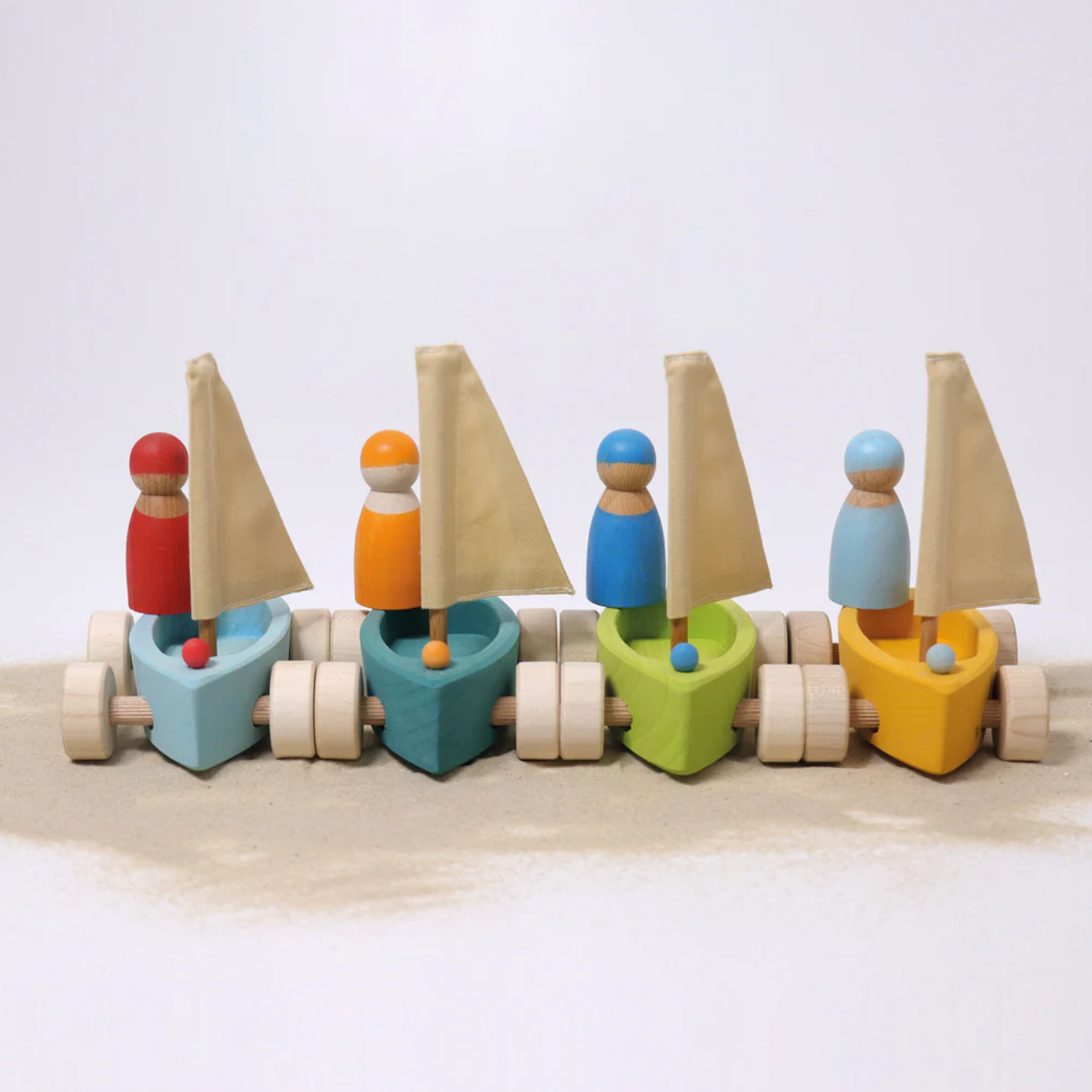 Grimm's Little Land Yachts with Sailors (8pcs)