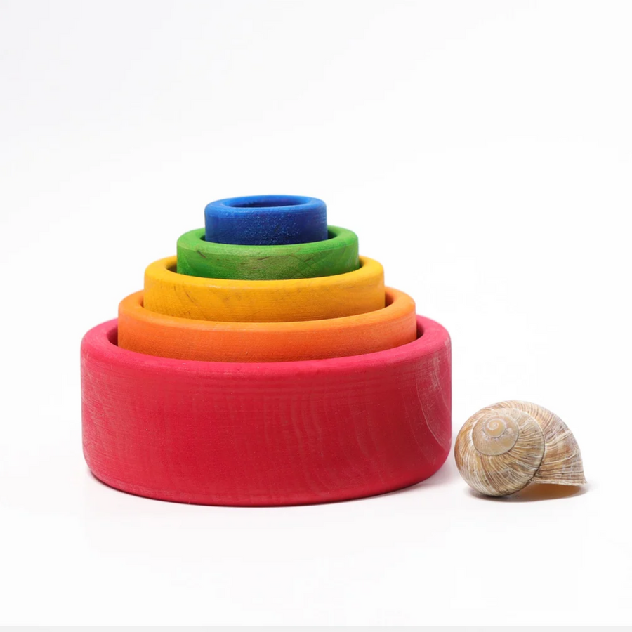 Grimm's Stacking Bowls (Red)