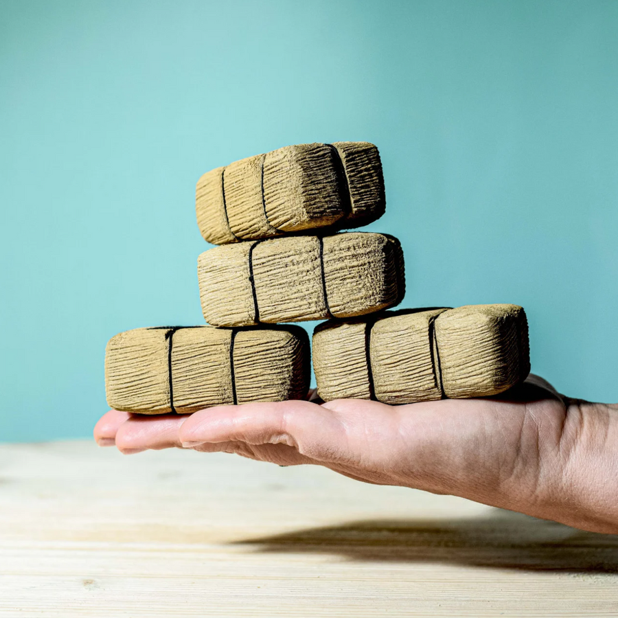 Wooden Hay Bales (Set of 4)