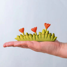 Grass with Orange Flowers (Large) | Wooden Toy