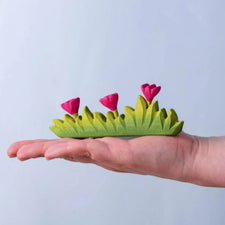 Grass with Pink Flowers (Large) | Wooden Toy