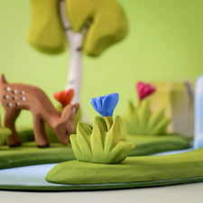Grass with Blue Flowers (Small) | Wooden Toy