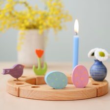 Grimm's Celebration Ring Deco (Easter Egg Floral Duo - 2pcs)