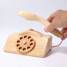 Grimm's Wooden Telephone (PLS NOTE: Cord Colours Vary)