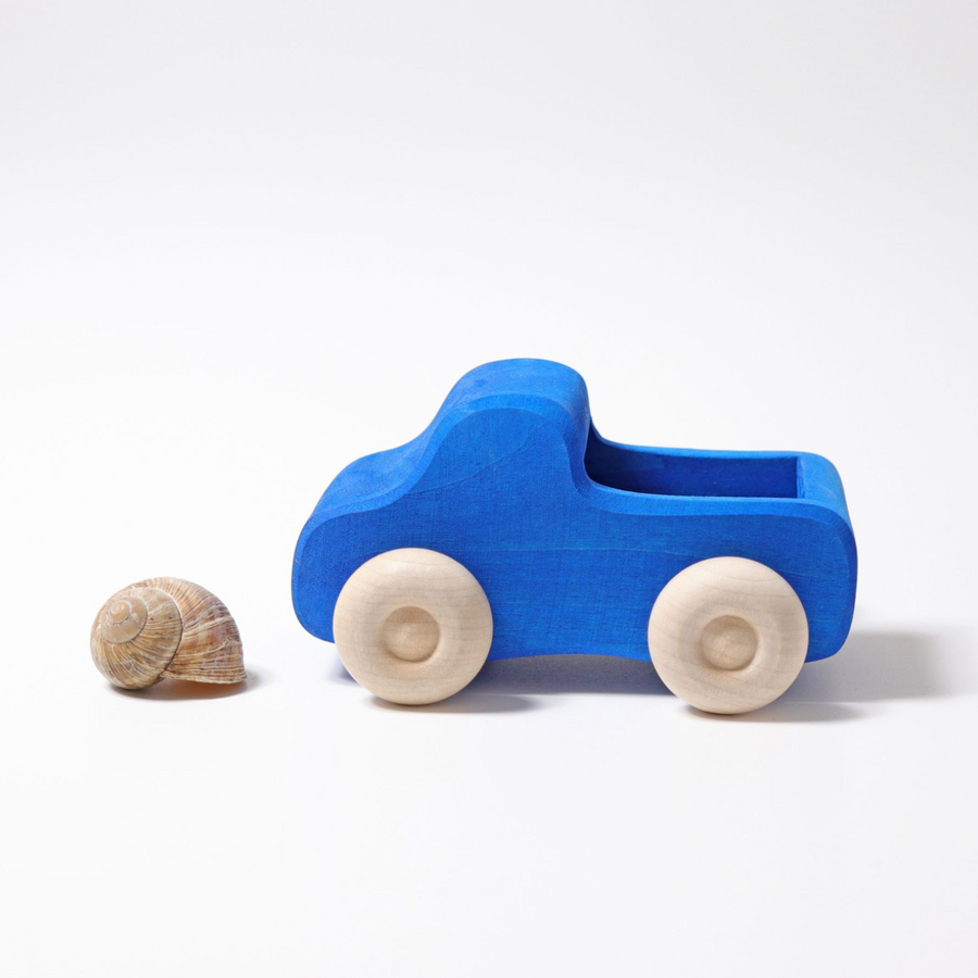 Grimm's Small Wooden Blue Truck
